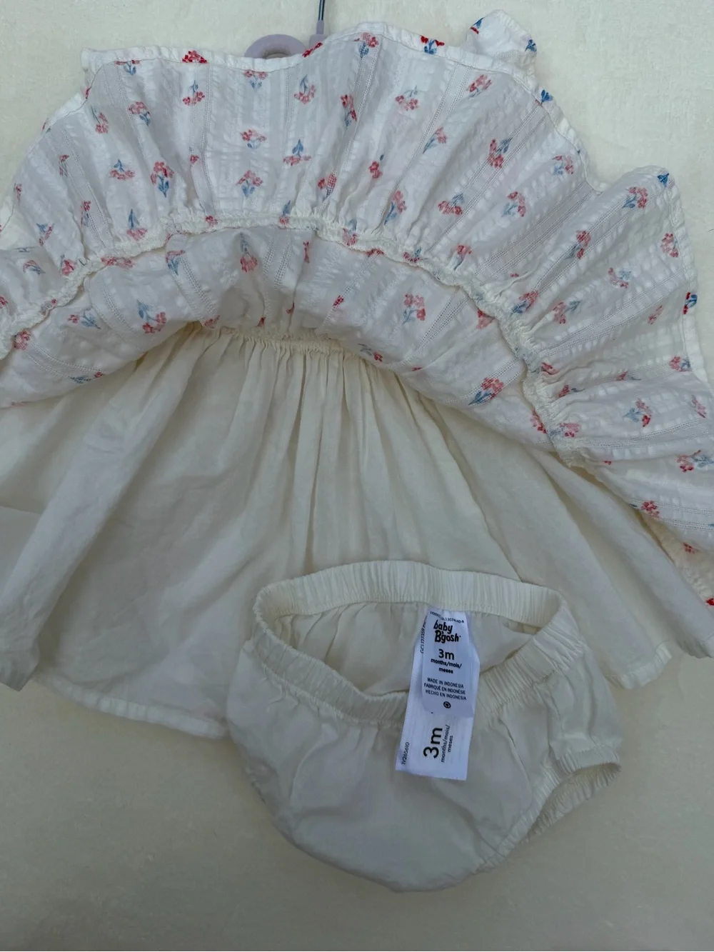 Baby Girl 3M Dress Lot Ralph Lauren OshKosh Floral Pink 2 Outfits Bloomers